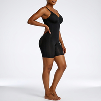 Body sculptant respirant et doux en Spandex, effet Faja rehausseur de hanches, contrôle du ventre, sans couture, mi-cuisse, avec fermeture éclair