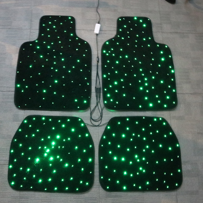 Kingshowstar LED Fiber Optic Car Mat With Twinkle Stars Car Floor Carpet Light For Universal Cars