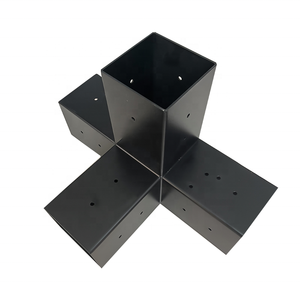 लकड़ी के बीम के लिए कार्बन स्टील <span class=keywords><strong>3</strong></span>-वे दाएं कोण कोने पर्गोला ब्रैकेट के लिए पानी प्रतिरोधी सनशेड पाल फांसी छेद - Product Image 4