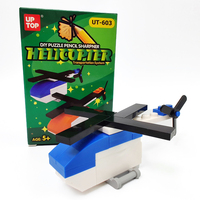 Aiguisoir de Mini hélicoptère à assembler, en briques, fournitures scolaires, blocs de construction, nouveauté, papeterie