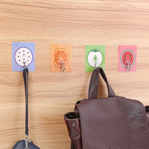 Cartoon pattern <b>hooks</b> for kitchens and bathrooms, printed and traceless <b>hooks</b>, creative no-drill metal adhesive <b>hooks</b> for doors. - Product Image 3