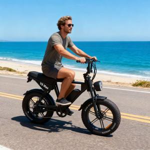 Bicicleta Eléctrica V8 de 20 Pulgadas con Llantas Gruesas, 250W 500W, Batería de Litio de 48V - Product Image 1