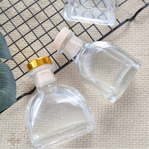 Custom Luxury 50ml 100ml Fragrance Clear Black Empty Round Glass Reed Diffuser <b>Bottle</b> With Caps and <b>Box</b> - Product Image 2