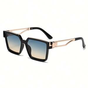 Gafas de Sol Retro 2025 con Logotipo Personalizado, Montura Metálica Hueca para Hombre, Protección UV400, Gafas de Sol Cuadradas para Conducir - Product Image 2