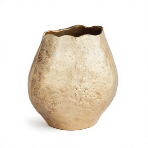 Elegant Handmade Lightweight Metal Tabletop Decorative <b>Vase</b> for Home and Office Dcor Enhancing Interiors with Sophistication - Product Image 1