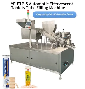 YF-ETP-S automatic effervescent variety tablet vitamin c tube filling packing package counting machine