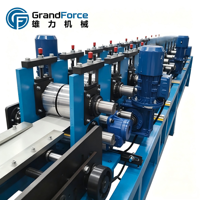 Machine de formage à froid de poutres en C automatique à grande vitesse GrandForce, commande PLC, moteur de coupe hydraulique, certifiée CE, structure en acier