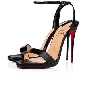 Sandales <span class=keywords><strong>compensées</strong></span> <span class=keywords><strong>noires</strong></span> à bout pointu et semelles rouges pour femme – <span class=keywords><strong>Chaussures</strong></span> de soirée tendance pour le défilé - Product Image 5