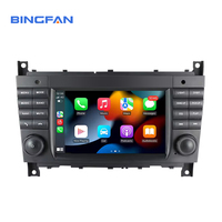Autoradio Android Bingfan avec système de navigation GPS et lecteur DVD pour Mercedes-Benz CLK Classe C/W203/W209/C200K/C230 2004-2007 – Unité centrale stéréo