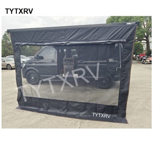 TYTXRV UV Blocker Motorhome <span class=keywords><strong>Camping</strong></span> Trailer Canopy Shelter W2.5 * H2.2MSun Shade Brown Mesh Rv Side Auvent Sunshade tissu - Product Image 4