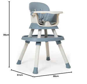 Silla Alta Multifuncional 4 en 1 para Bebés, para Alimentación, Comer y Cuidado, con Altura Ajustable y Bandeja Extraíble - Product Image 5