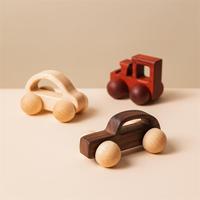 Mini chariot coloré en bois de noyer, jouet de construction pour l'éducation précoce des enfants, poussette pour enfants, garçons et filles, préscolaire