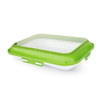 Plateau de conservation des aliments, Plateau alimentaire empilable intelligent pour fruits et légumes, Plateaux de conservation des aliments flexibles hermétiques