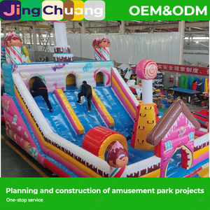 Pequeño Castillo Inflable con Tobogán para Exteriores, Nuevo, para Padres e Hijos, Trampolín Infantil, Equipo de Juegos - Product Image 2