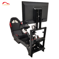 Cabina de simulador de Asiento de Carreras ajustable en altura con asiento de carreras real compatible con Logitech G29