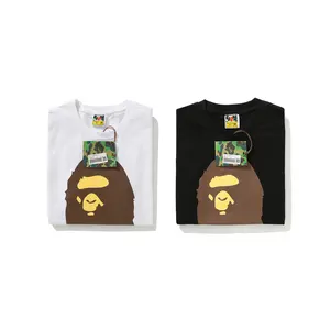 2022 Whole Sale High Quality Monkey Head 3D Three-dimensional Color letter T-shirt For Men And Women With Asian Size