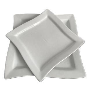 Assiette de Dîner en <span class=keywords><strong>Porcelaine</strong></span> de 8 Pouces, en Stock, Faible MOQ, Assiette de Présentation Irrégulière en <span class=keywords><strong>Porcelaine</strong></span> Prête à l'Emploi pour Expédition Rapide - Product Image 1