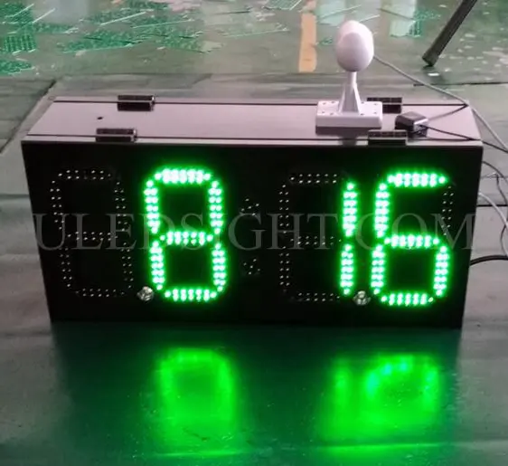 Outdoor Large Clock 4 Digits LED Clocks LED Time Temperature Display