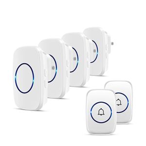Timbre Inalámbrico Inteligente para Seguridad del Hogar, con Alarma, Luz LED, 60 Melodías, Resistente al Agua, Control Táctil, Portátil - Product Image 1