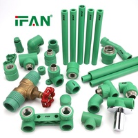 IFAN Vente Chaude Raccords PPR, Raccords de Plomberie en Plastique Filetés, Coudes, Tés, Manchons et Raccords de Couplage pour Conduites d'Eau
