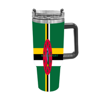 Gobelet isotherme de 40 oz avec drapeau du Belize, anti-fuite, en acier inoxydable à double paroi, pour boissons chaudes et froides, thé, eau