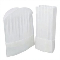 Casquette de cuisine jetable en papier de haute qualité, non tissée, pour chef