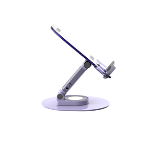 LeYi staffa da tavolo regolabile con rotazione di 360 gradi supporto da tavolo pieghevole portatile in metallo trasparente + ABS - Product Image 4