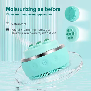 Brosse nettoyante électrique 2-en-1 en silicone rechargeable et étanche pour le visage, pour un nettoyage en profondeur et une application de soin cutané - Product Image 5
