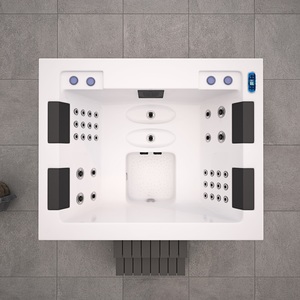 Tubo caliente al aire libre spa jacuzzis para la venta barato 4 personas Balboa hottub lujo acrílico sexy hidro masaje bañera de hidromasaje - Product Image 5