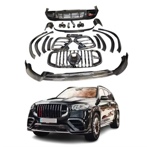 Kit carrosserie en fibre de carbone pour <span class=keywords><strong>Mercedes</strong></span>-Benz <span class=keywords><strong>GLS</strong></span> SUV 19-23, nouveau style B, lèvre avant, aileron supérieur, pare-chocs pour <span class=keywords><strong>GLS</strong></span> - Product Image 1
