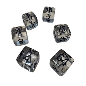 Dados Acrílicos Transparentes Negros con Números y Puntos, en Ángulo Recto, Multiples del Cuadrado del 2, para Enseñanza y Juegos <span class=keywords><strong>de</strong></span> Mesa - Product Image 5