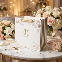 Sac cadeau haut de gamme en carton rigide et papier de qualité supérieure, personnalisé avec impression or, très prisé, doté