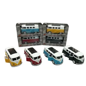 1 32 escala aliada puxa o brinquedo diecast clássico do ônibus do metal do carro diminuto para trás caçoa o carro