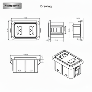 HWHongRV Neuer 2-Wege-Kombinations-Elektrositz-Einstellschalter |   13,5V 10A |   für Slider Leg Rest Swivel Recliner - Product Image 6