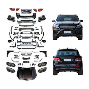 Kit de carrosserie complet pour Mercedes-Benz ML (W164 2005-2011) : Amélioration au style W166 2019 – Pare-chocs avant et arrière, lèvre de pare-chocs, capot, hayon, phares - Product Image 1