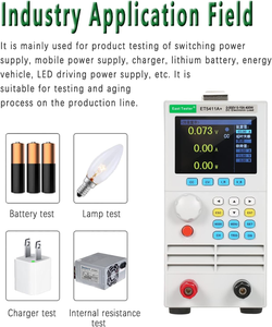 ET5411A + Single-Channel DC carga eletrônica 500V 15A 400W testador de bateria CV CR CP CC + CV CR + CV Modo 2.8-inch TFT LCD - Product Image 3