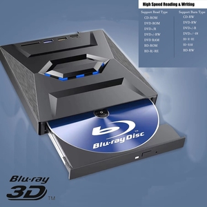 Unidad de <span class=keywords><strong>Blu</strong></span>-<span class=keywords><strong>ray</strong></span> Externa Multifuncional, <span class=keywords><strong>Reproductor</strong></span>/<span class=keywords><strong>Grabador</strong></span>/Lector de <span class=keywords><strong>Blu</strong></span>-<span class=keywords><strong>ray</strong></span> Portátil Equipado con Ranura para Tarjeta SD USB 3.0 Tipo-C - Product Image 6