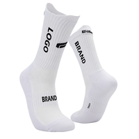 Chaussettes de sport de haute qualité, personnalisées, pour hommes, tennis, basketball, couleur blanche, chaussettes de course à pied, avec logo personnalisé