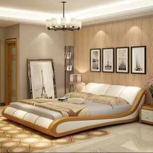 <span class=keywords><strong>Cama</strong></span> king size de cuero de <span class=keywords><strong>vaca</strong></span> de fábrica - Product Image 3