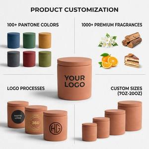 Bougie parfumée <span class=keywords><strong>de</strong></span> luxe en pot en céramique avec logo personnalisé, mèche en bois crépitante, cire <span class=keywords><strong>de</strong></span> soja pour une décoration intérieure <span class=keywords><strong>de</strong></span> luxe discrète, coffret cadeau, ensemble artistique - Product Image 3