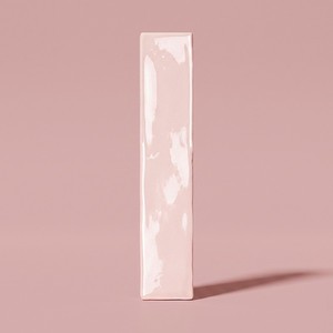 Piastrella Creta 25 Rosa 5x25 Cm 9 Mm Lucida con Bordi Irregolari - Product Image 1