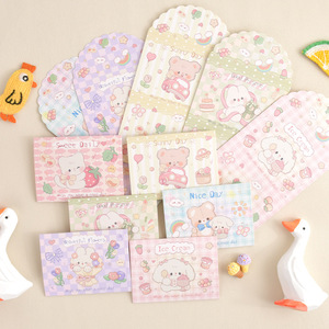 Biglietto d'auguri natalizio in cartone a tre pieghe, stile cartone animato, simpatico, fai da te, per messaggi di compleanno e per il Festival Qixi, vendita all'ingrosso - Product Image 3