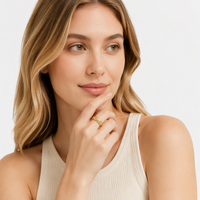 Maßgefertigter Himmlischer Sonne-Mond-Stern-Ring Vergoldeter Edelstahl Breiter Ring Vintage-Schmuck für Frauen Großhandel