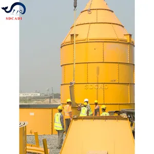 SDCAD marka kolay ulaşım toplu toz mini taşınabilir çimento silosu hava kanalı ile çimento fabrikası için uçucu kül silo