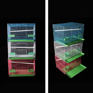 Wholesale Multiple Bird Feeders Steel Wire Mesh Pet Cages for Parrot Canary Finch Bird Breeding Cage