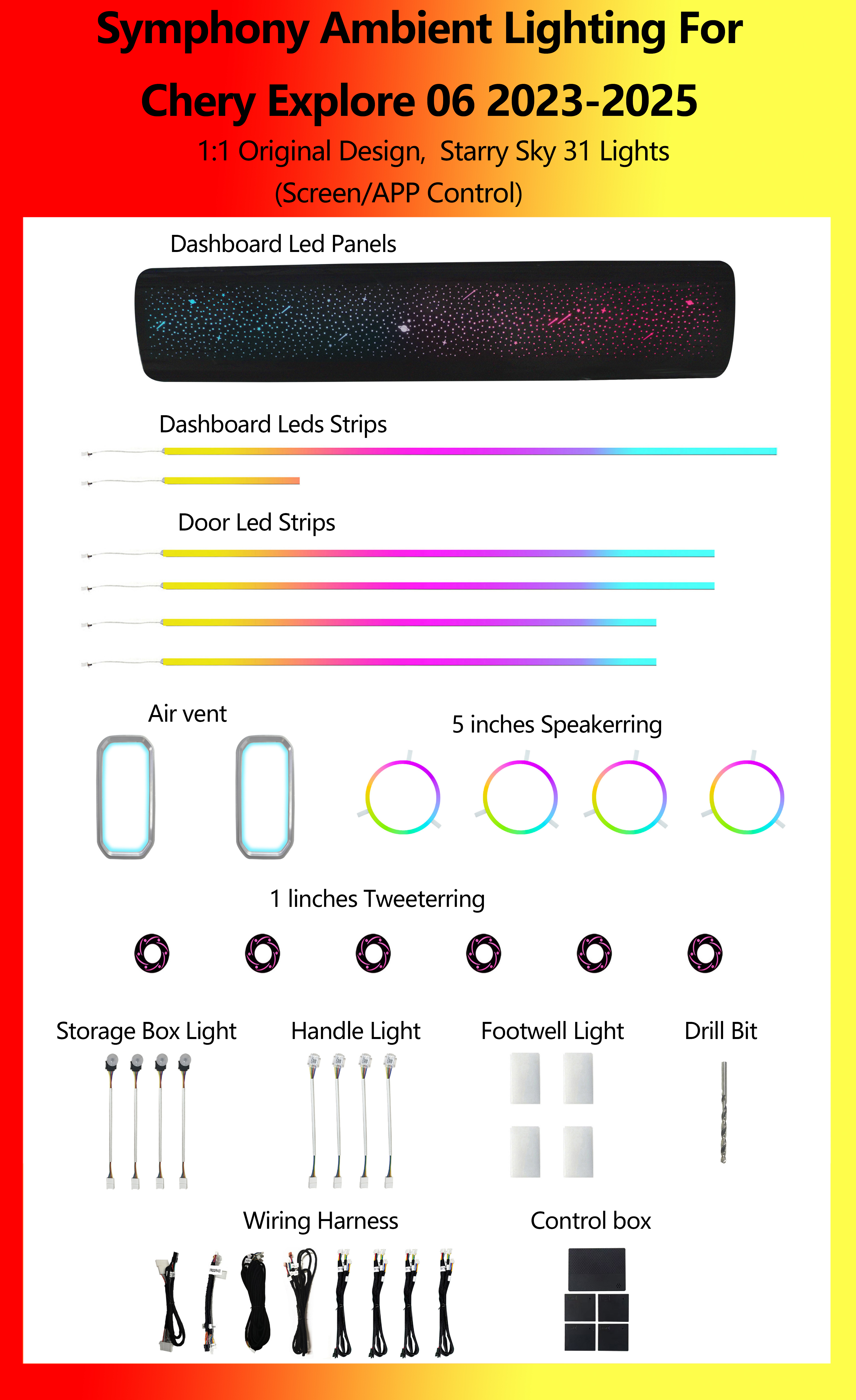 Chery Explore 06 Sinfonía de Cielo Estrellado 31 Luces
