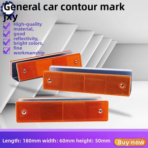 Marqueur de contour rectangulaire double face en plastique, adhésif, pour balisage routier, indicateur de garage souterrain, feuille réfléchissante - Product Image 1