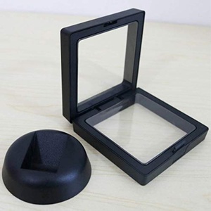 3D Transparent Acrylic <b>Floating</b> Frame Display Holder Stands with Customized Color & Size for Jewelry - Product Image 1