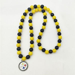 フィラデルフィアイーグルスネックレスペンダントキャンディーカラーアクリルビーズアメリカンフットボールチームネックレスカーニバルスタイルビーズネックレス - Product Image 2