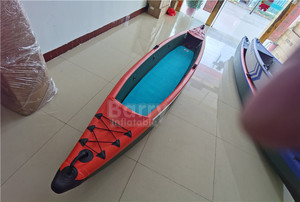 Canot de pêche <span class=keywords><strong>gonflable</strong></span> non permanent pour 2 personnes, bateau à rames, <span class=keywords><strong>Kayak</strong></span> <span class=keywords><strong>gonflable</strong></span> avec option d'entraînement à pédale - Product Image 4